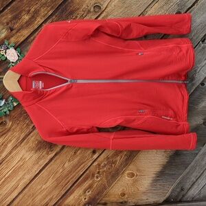Icebreaker Sweater Jacket Full Zipper Long Sleeve Tomato Red Medium